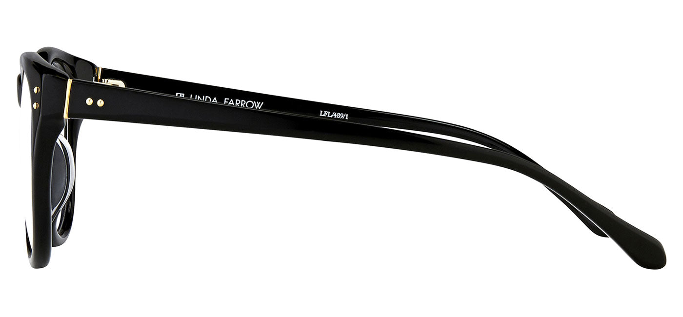 Linda Farrow LFL 489 Glasses - Black & Yellow Gold