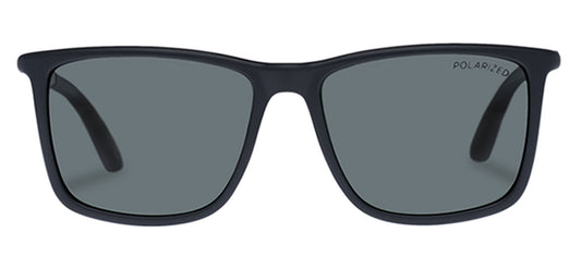 Le Specs Tweedledum Sunglasses - Matte Black / Khaki Mono Polarised