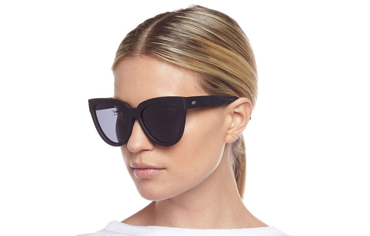 Le Specs Liar Lair Sunglasses - Black Rubber / Smoke Polarised