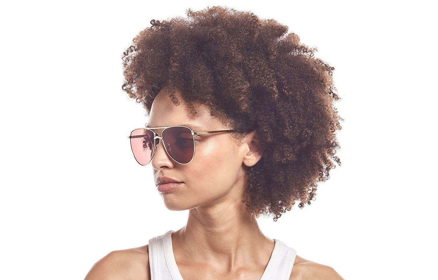 Le Specs High Fangle Sunglasses - Bright Gold / Amber