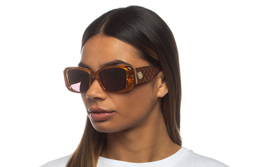 Le Specs Nouveau Riche Sunglasses - Caramel / Smokey Brown