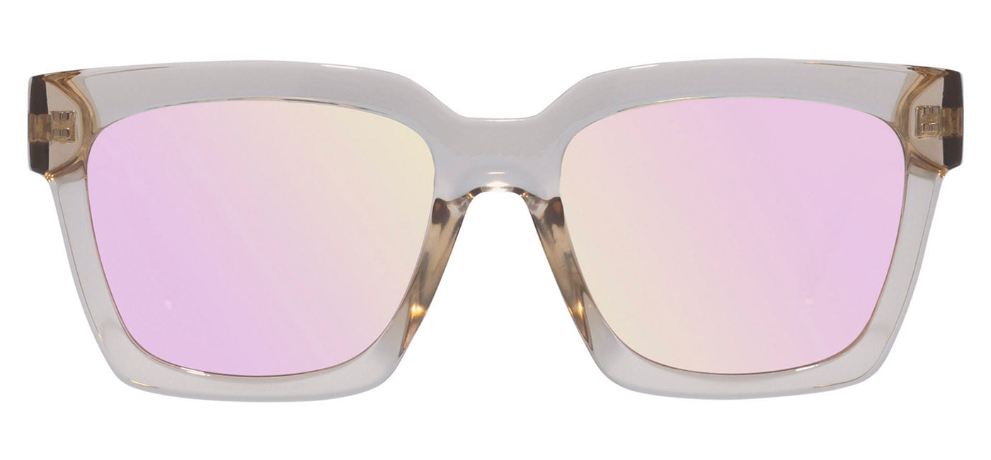 Le Specs Weekend Riot Sunglasses - Sand / Peach Mirror