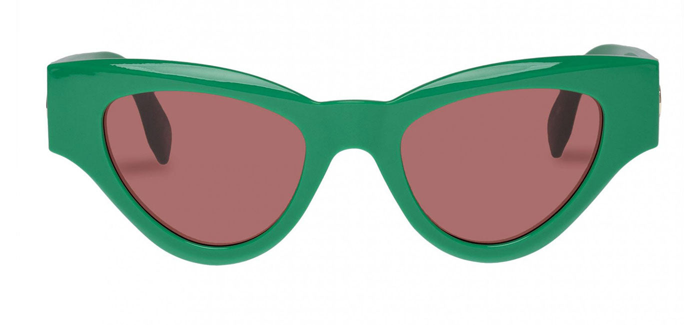 Le Specs Fanplastico Sunglasses - Parakeet Green / Smokey Brown