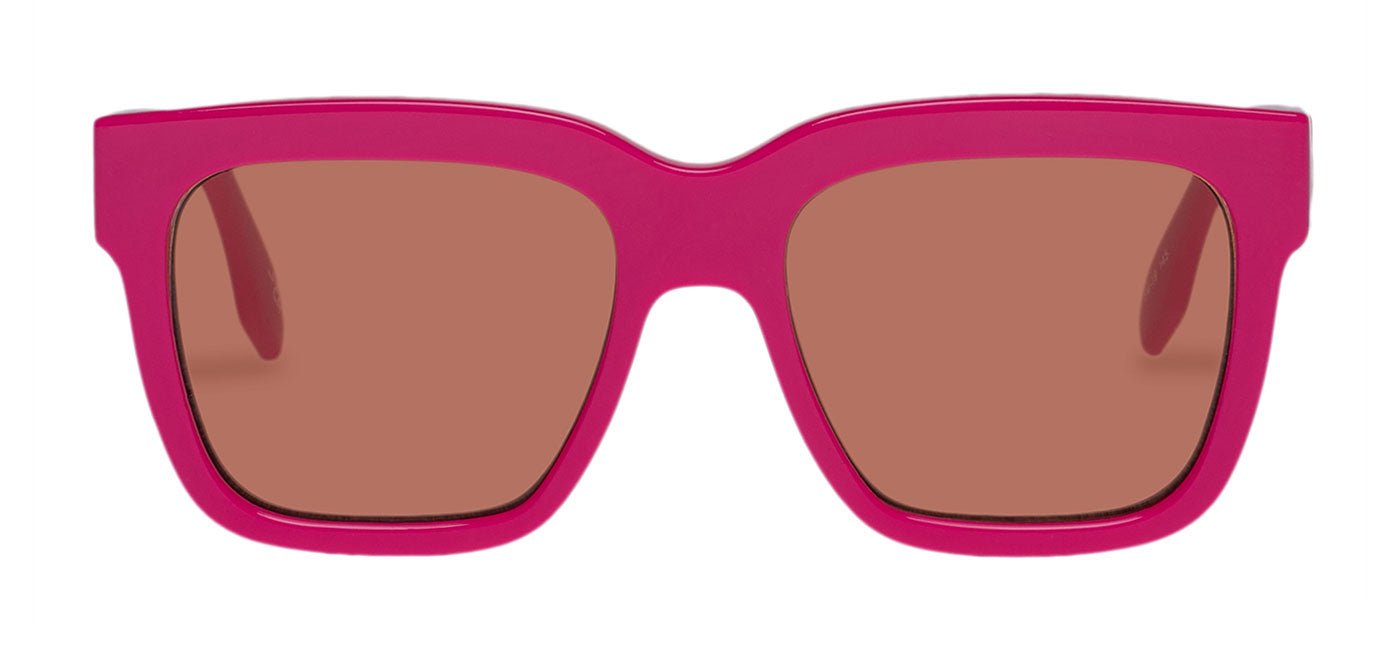Le Specs Tradeoff Sunglasses - Hot Pink / Cinnamon Tint