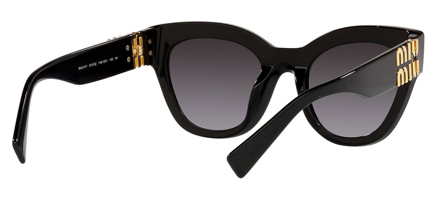 Miu Miu MU 01YS Sunglasses - Black / Grey Gradient