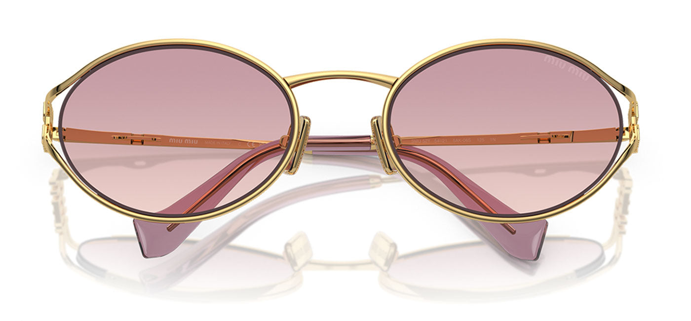 Miu Miu MU 52YS Sunglasses - Gold / Brown Gradient Violet