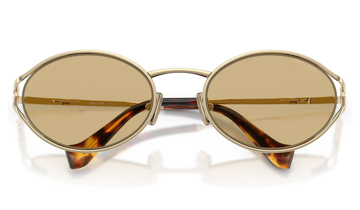Miu Miu MU 52YS Sunglasses - Pale Gold / Yellow