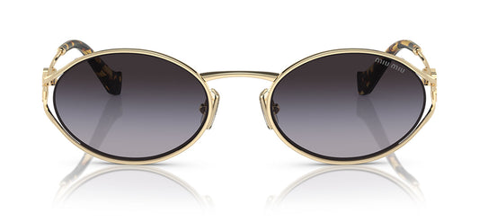 Miu Miu MU 52YS Sunglasses - Pale Gold / Grey Gradient