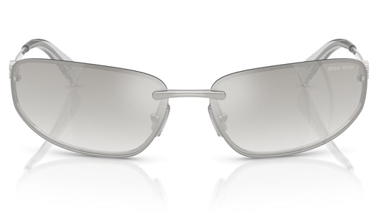 Miu Miu MU A50S Sunglasses - Silver / Clear Silver Gradient