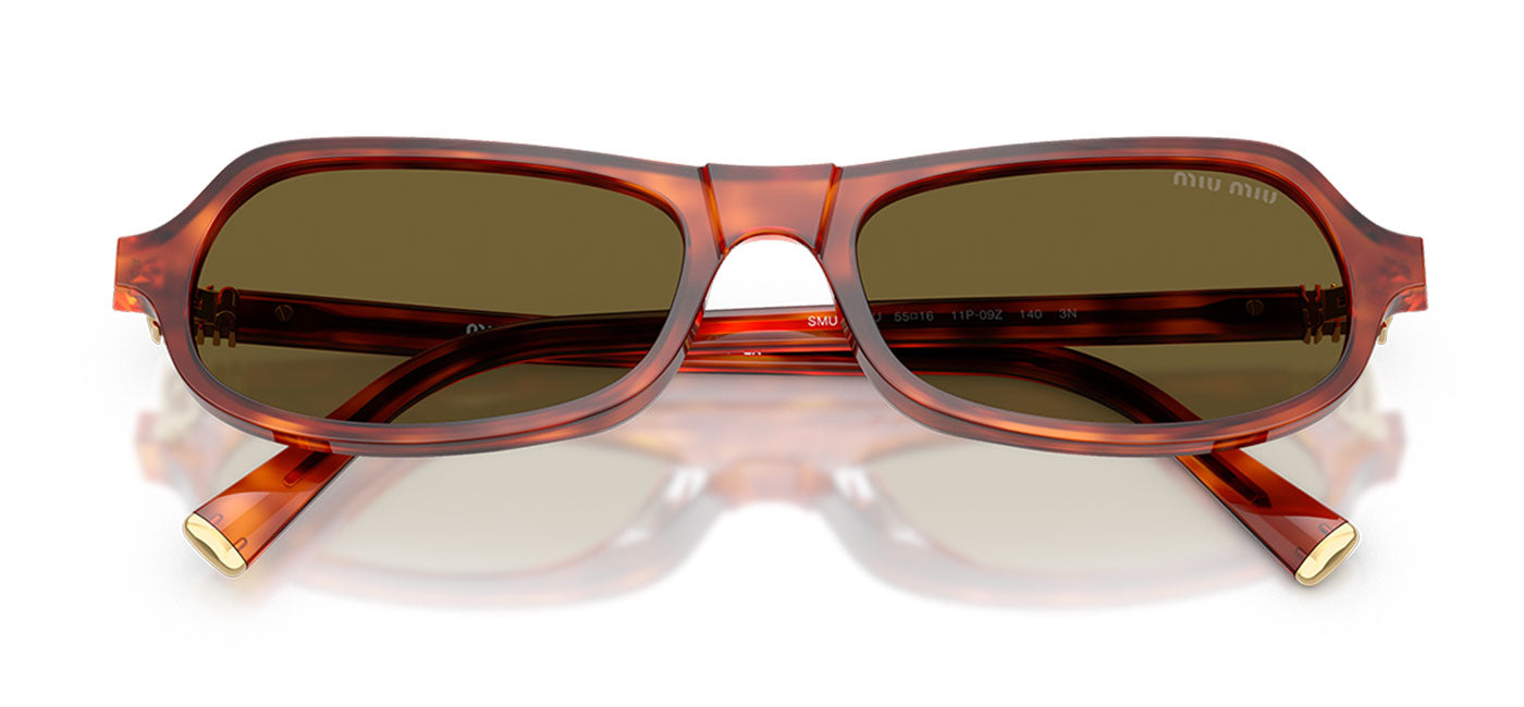 Miu Miu MU B10SU Sunglasses - Havana Cognac / Dark Brown