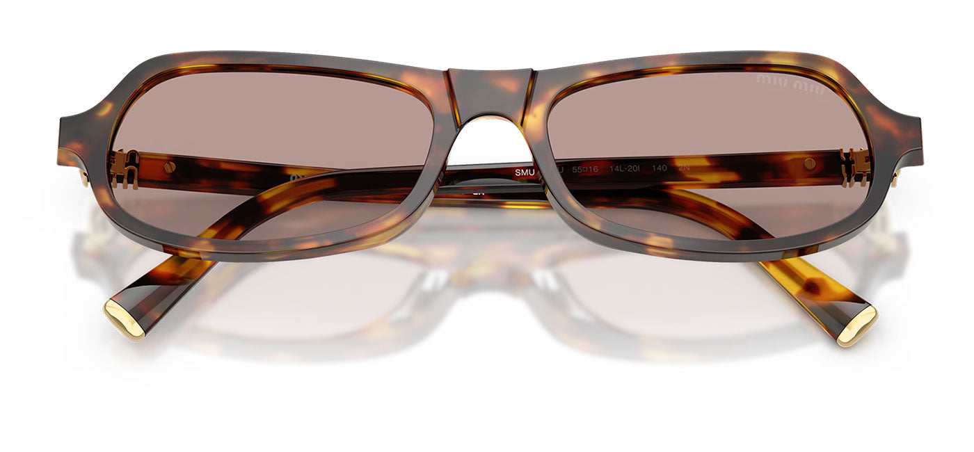 Miu Miu MU B10SU Sunglasses - Honey Havana / Light Purple Brown