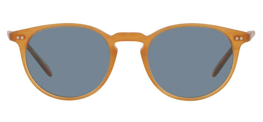 Oliver Peoples OV5004SU Riley Sunglasses - Semi Matte Amber Tortoise / Cobalto