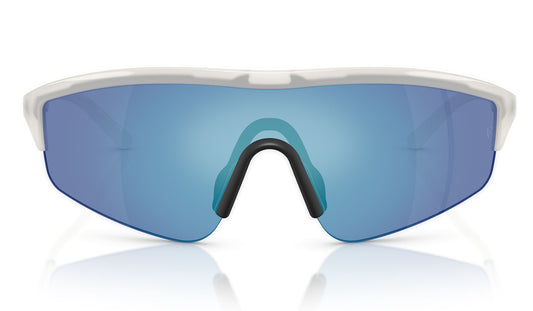 Oliver Peoples OV5560S R-7 Sunglasses- Warm White / Marine Flash Mirror