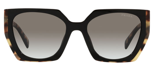 Prada PR 15WS Sunglasses - Black & Medium Tortoise / Grey Gradient
