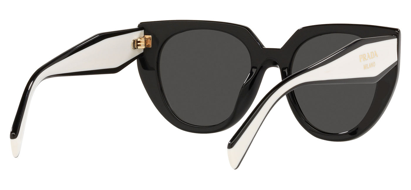 Prada PR 14WS Sunglasses - Black and Talc / Dark Grey