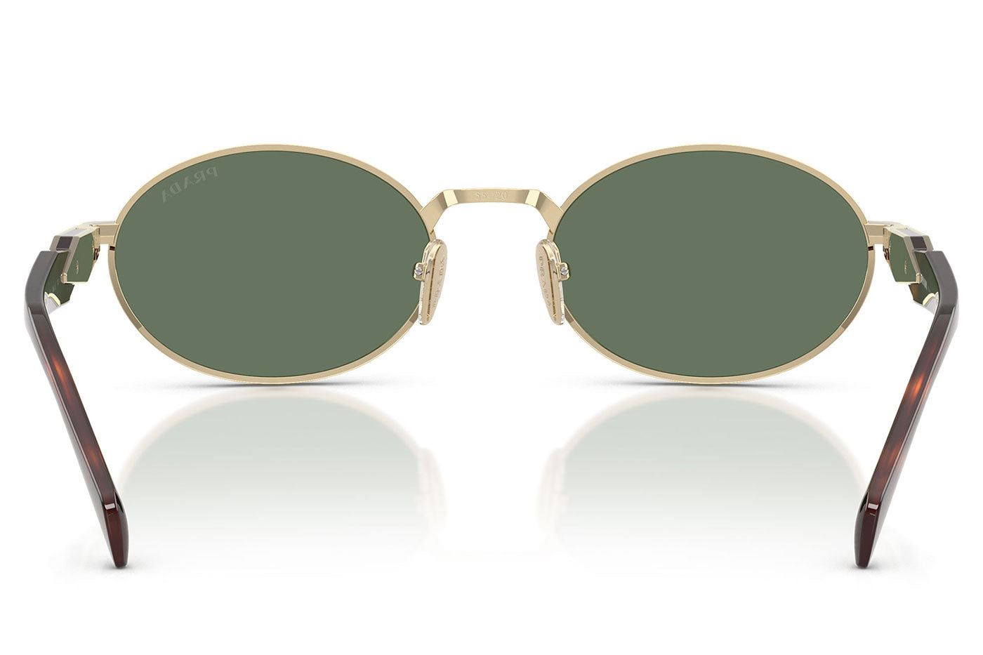 Prada PR 65ZS Sunglasses - Pale Gold / Dark Green