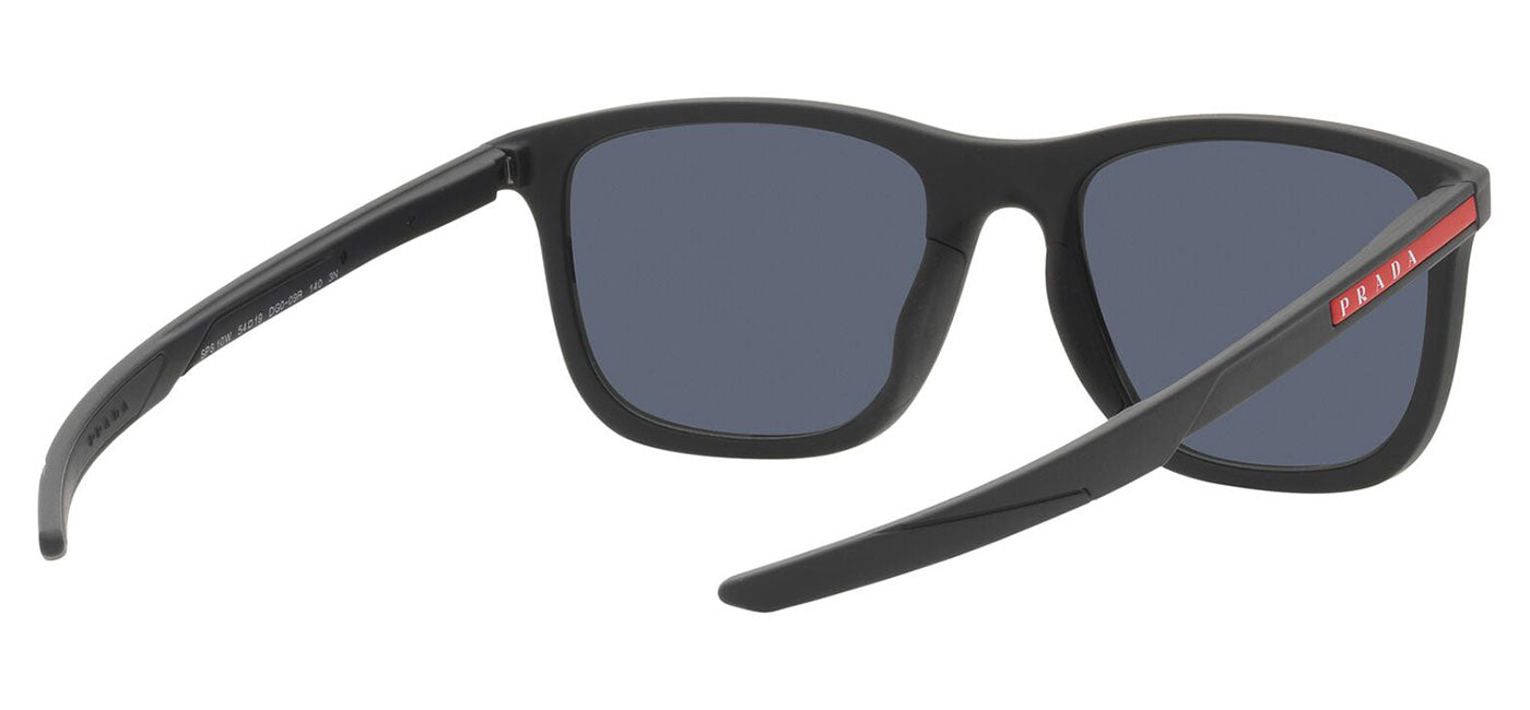 Prada Linea Rossa PS 10WS Sunglasses - Black Rubber / Blue