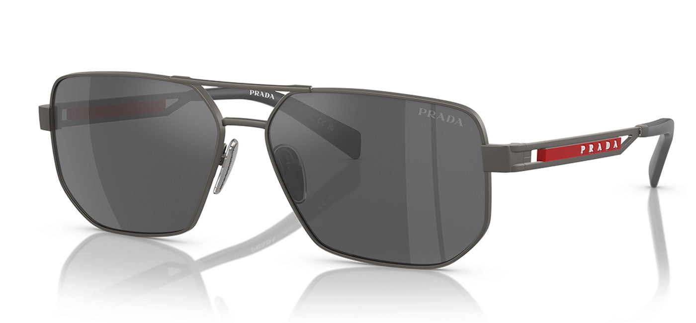 Prada Linea Rossa PS 51ZS Sunglasses - Matte Gunmetal / Grey Mirror Silver