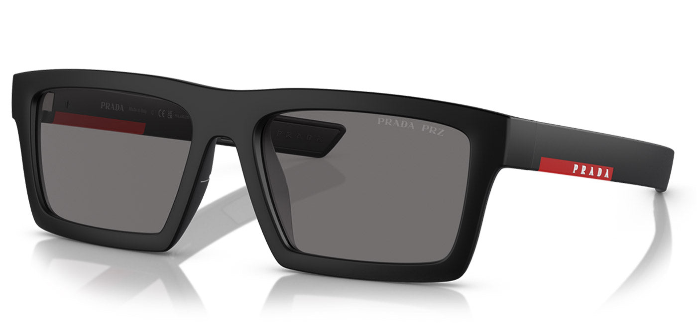 Prada Linea Rossa PS 02ZSU Sunglasses - Matte Black / Dark Grey Polarised