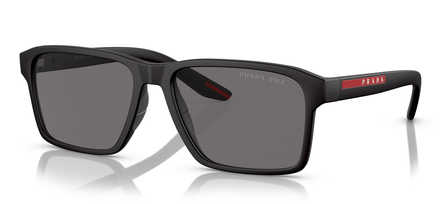 Prada Linea Rossa PS 05YS Sunglasses - Black Rubber / Dark Grey Polarised