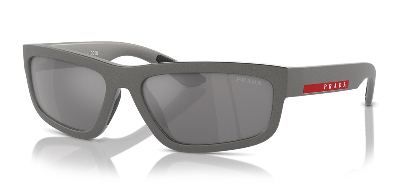 Prada Linea Rossa PS 05ZS Sunglasses - Grey Metal / Silver Mirror