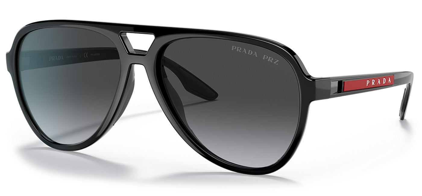 Prada Linea Rossa PS 06WS Sunglasses - Black / Grey Gradient Polarised
