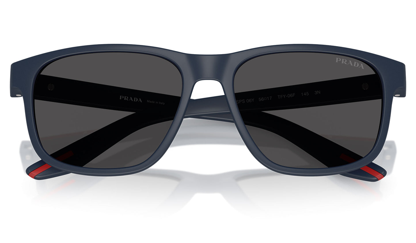 Prada Linea Rossa PS 06YS Sunglasses - Rubber Blue / Dark Grey