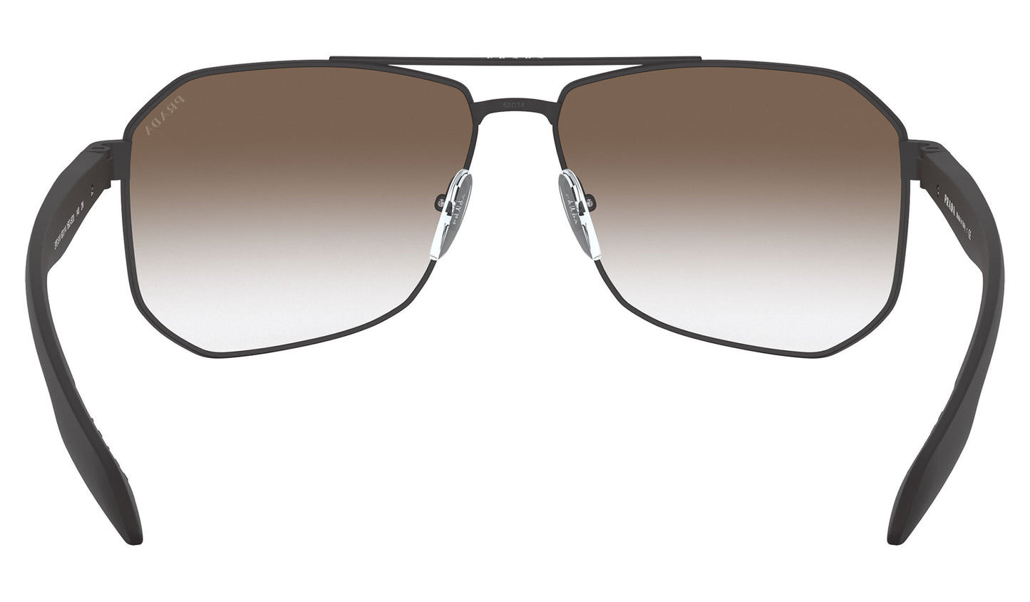 Prada Linea Rossa PS 51VS Sunglasses - Matte Black / Gradient Grey Mirror Silver
