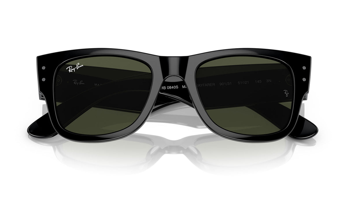 Ray-Ban RB0840S Mega Wayfarer Sunglasses - Black / Green