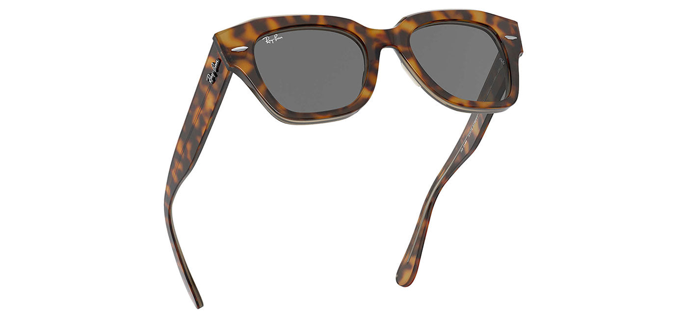 Ray-Ban RB2186 State Street Sunglasses - Havana on Transparent Light Brown / Dark Grey