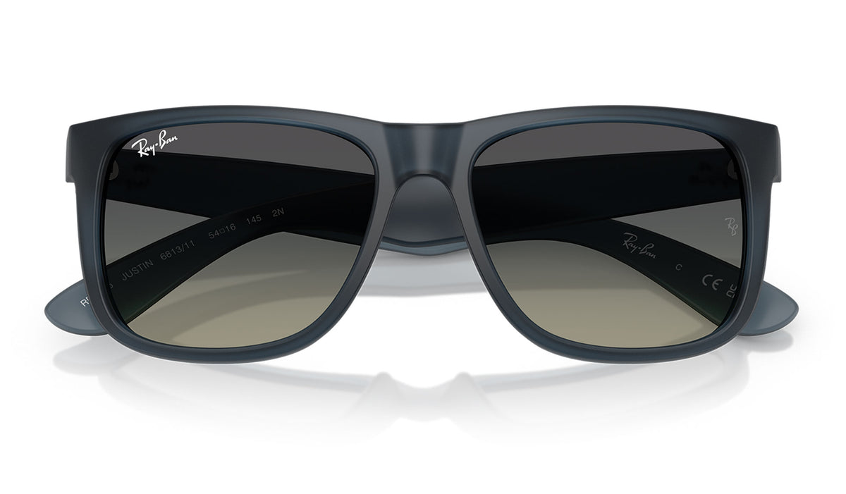 Ray-Ban RB4165 Justin Sunglasses - Rubber Blue / Gradient Grey