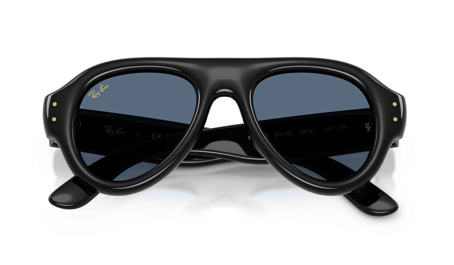 Ray-Ban RB4925 Aviator Puffer Sunglasses - Black / Dark Blue