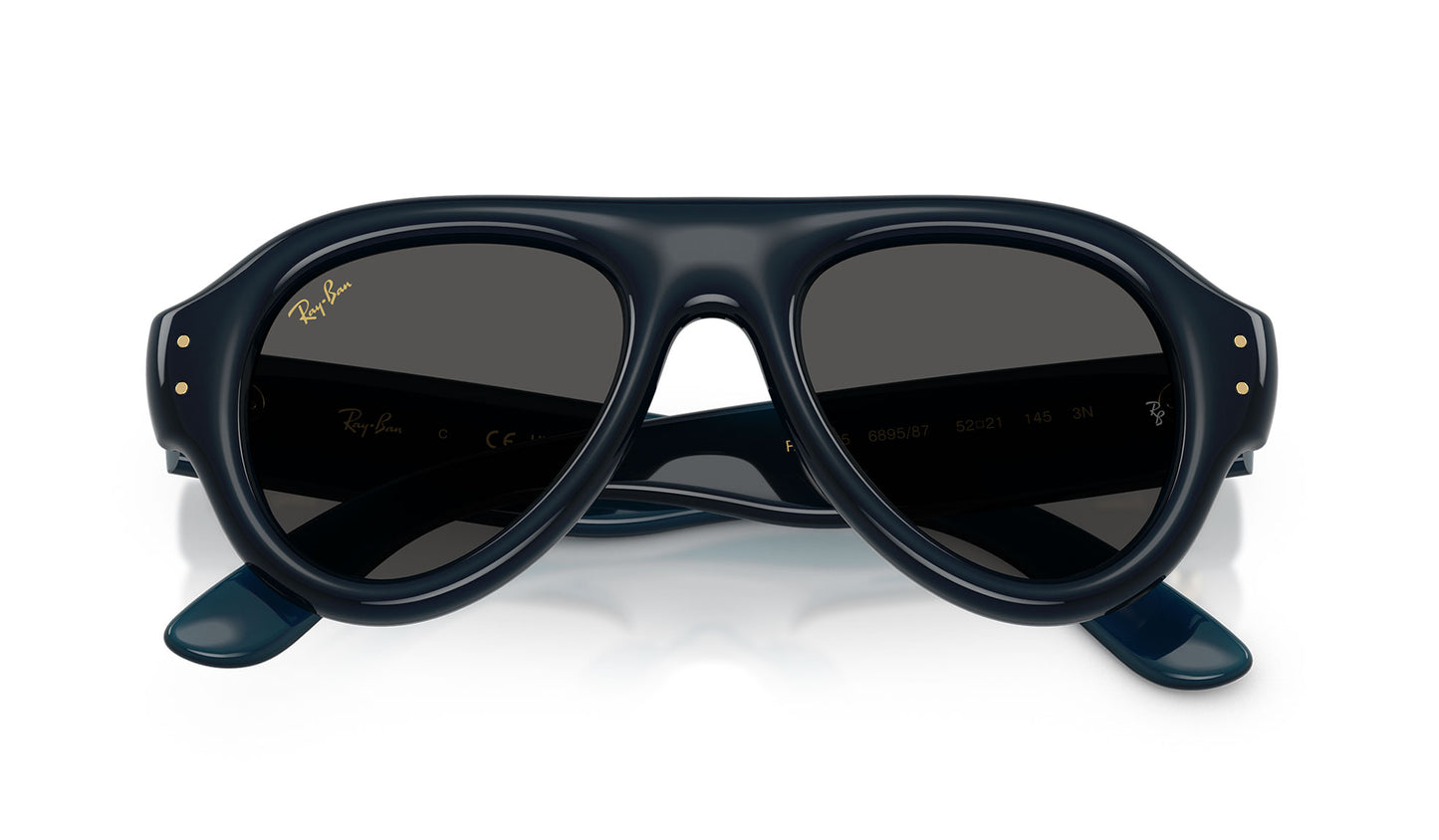 Ray-Ban RB4925 Aviator Puffer Sunglasses - Transparent Dark Blue / Ultra Black