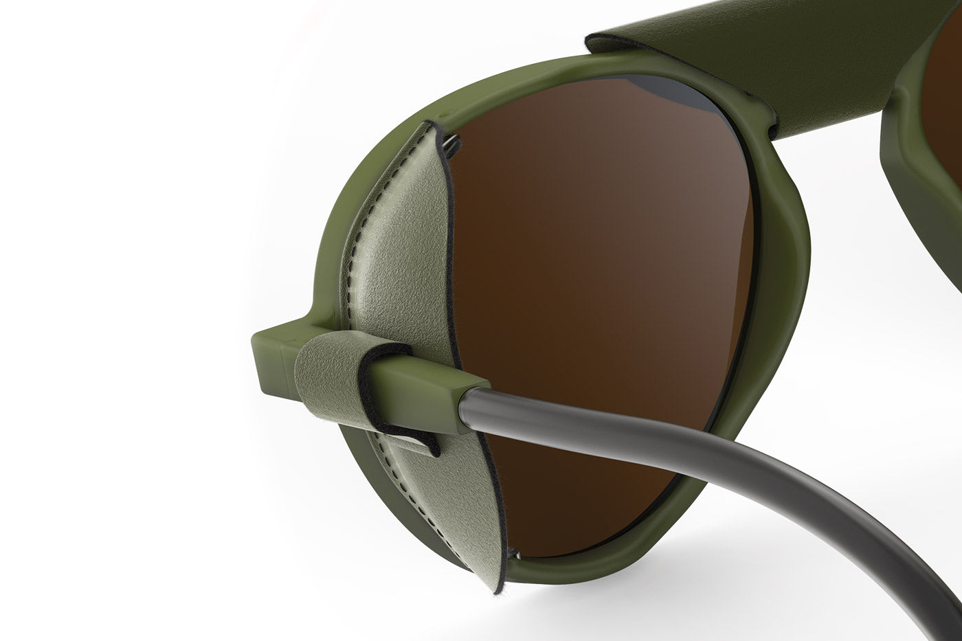 IZIPIZI #I Glacier Sunglasses - Kaki Green / Brown - Cat. 4 Intense Light