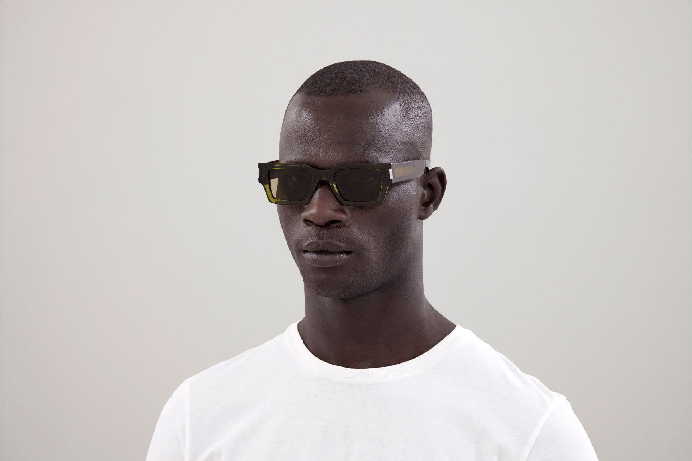 Saint Laurent SL 572 Sunglasses - Green / Brown