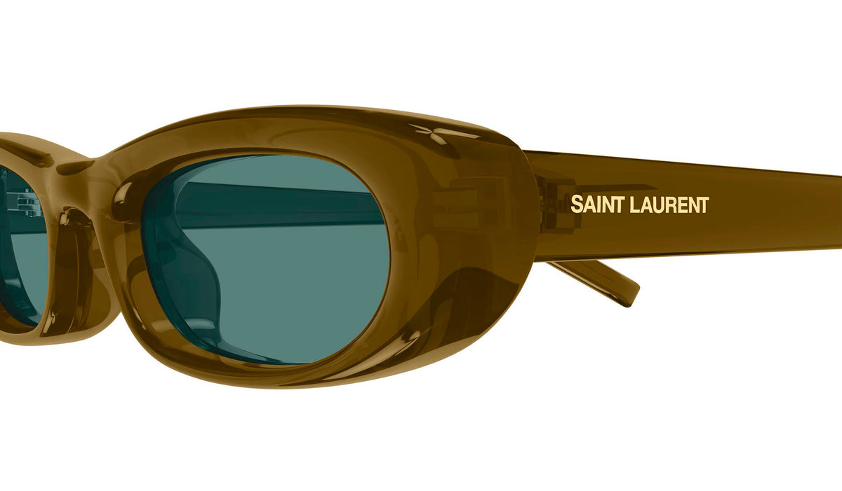 Saint Laurent SL 557 SHADE PLUMP Sunglasses - Brown / Green