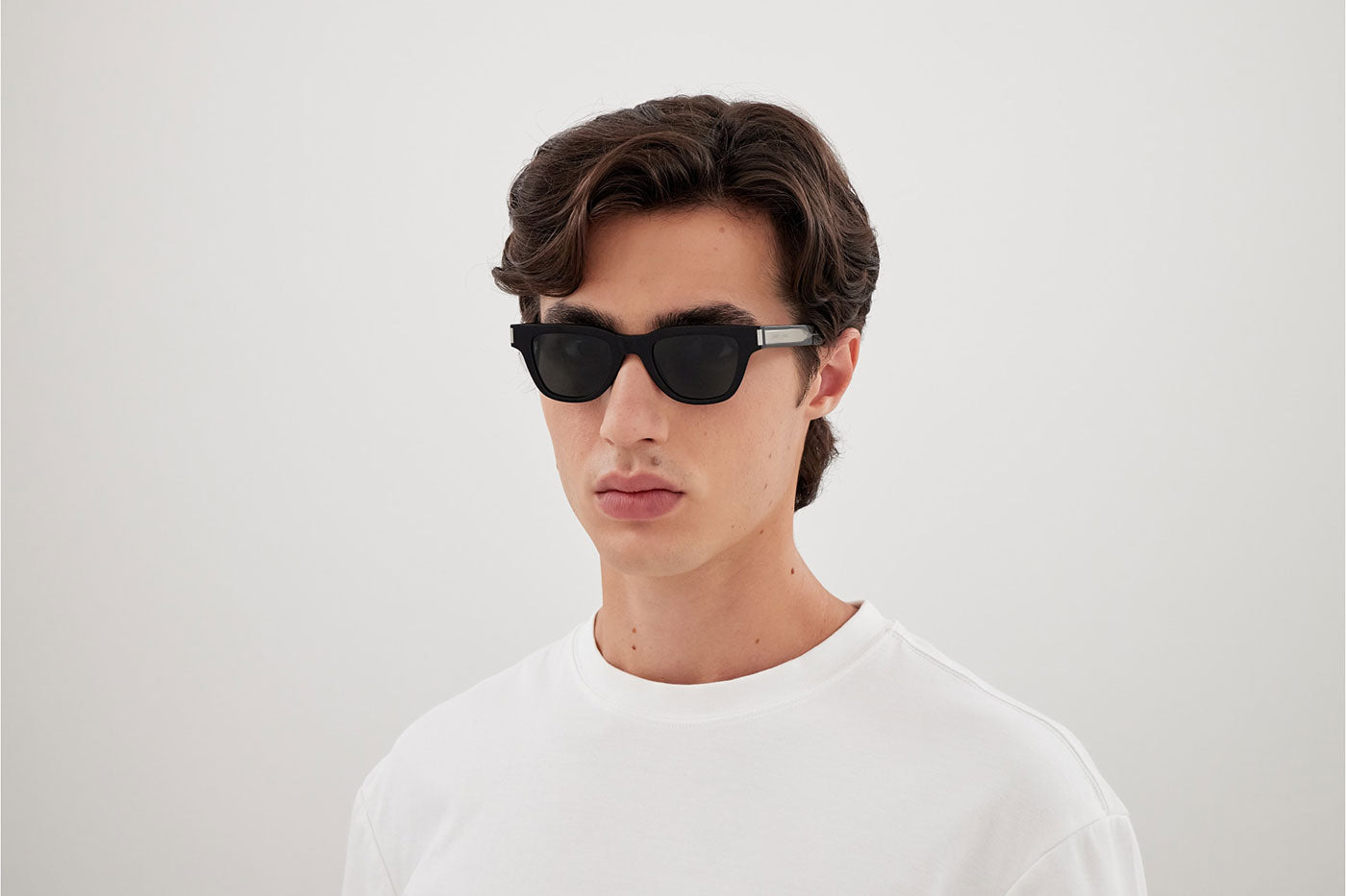 Saint Laurent SL 789 JACQUES Sunglasses - Black / Crystal / Black