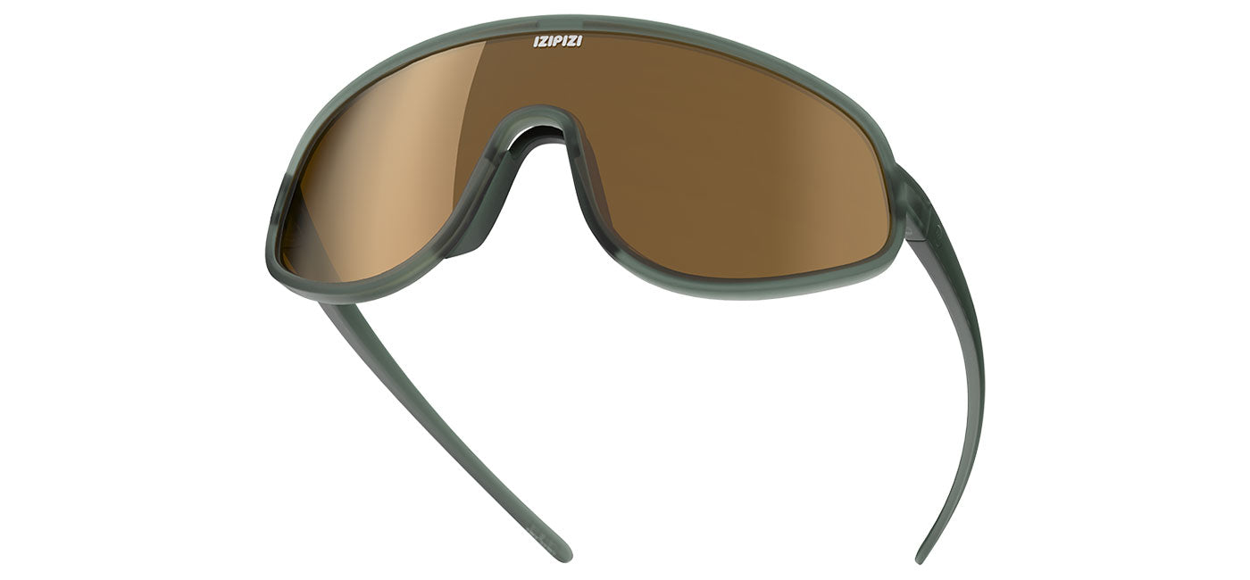 IZIPIZI Speed L Sunglasses - Sage Green Crystal / Brown - Cat. 3 Good Weather