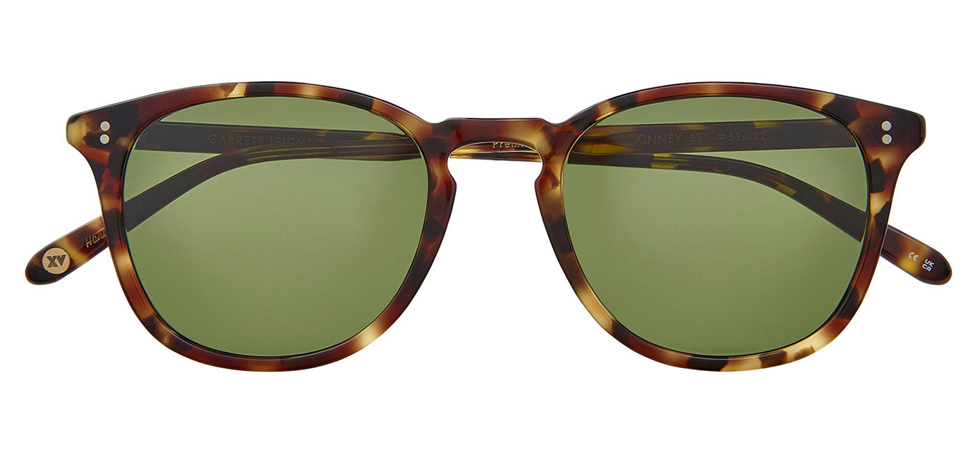 Garrett Leight Kinney Sunglasses - Bourbon Tortoise / Semi-Flat Pure Green