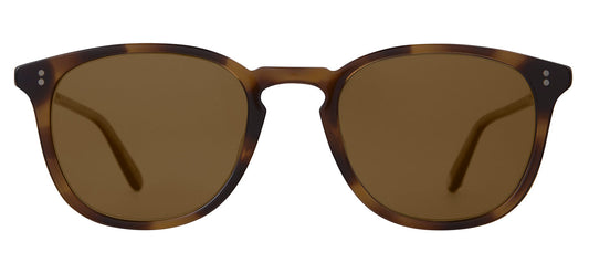 Garrett Leight Kinney Sunglasses - Spotted Brown Shell / Semi-Flat Pure Coffee Polar