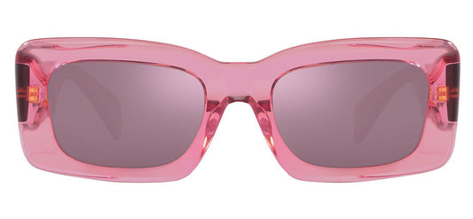 Versace VE4444U Sunglasses - Transparent Pink / Violet and Silver Mirror
