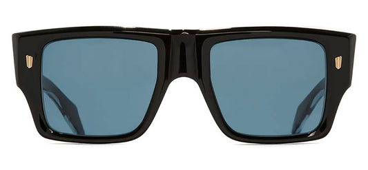 Cutler and Gross 1414 Sunglasses - Black on Crystal / Blue