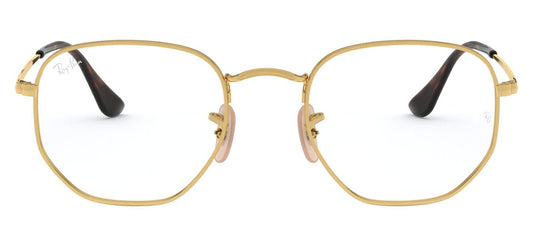 Ray-Ban RX6448 Hexagonal Glasses - Gold