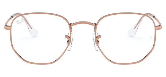 Ray-Ban RX6448 Hexagonal Glasses - Rose Gold