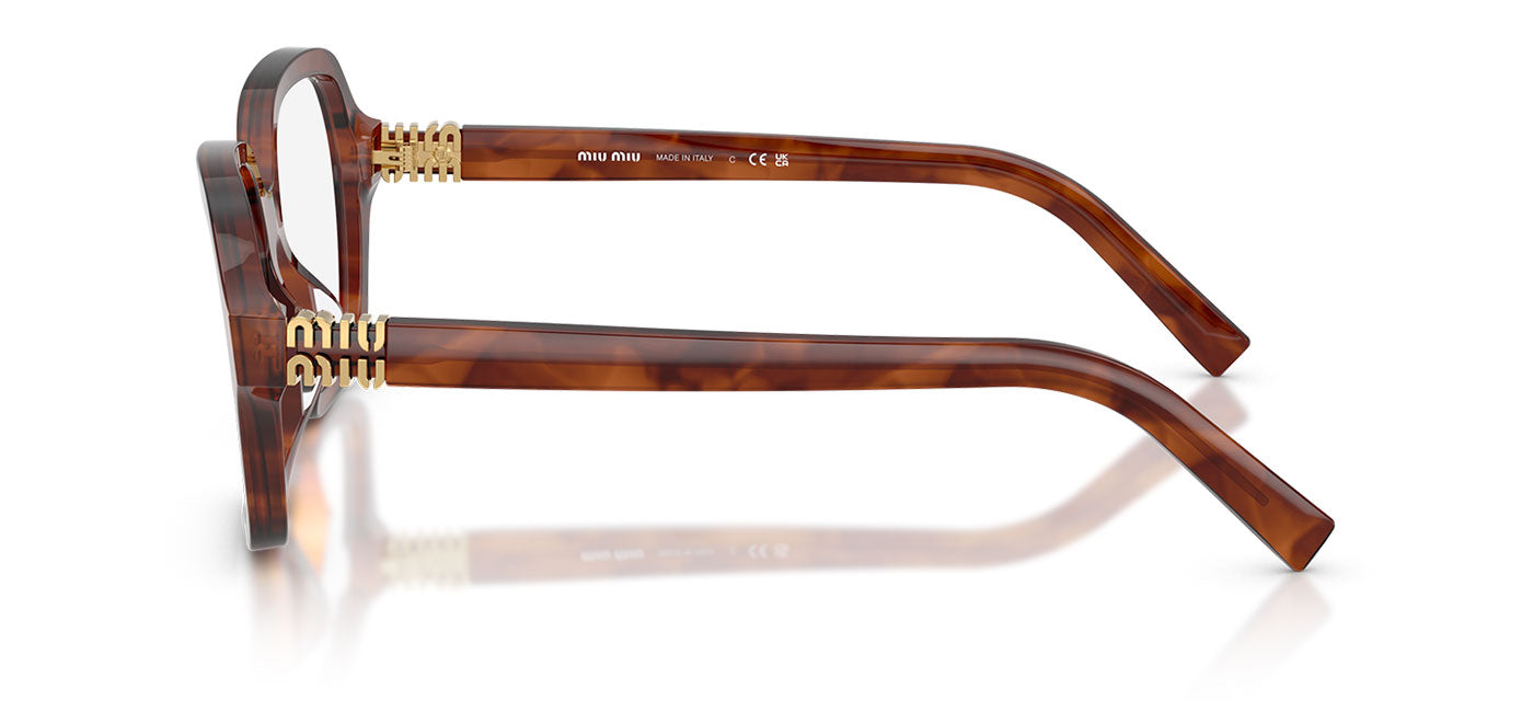 Miu Miu MU 03YV Glasses - Striped Tobacco
