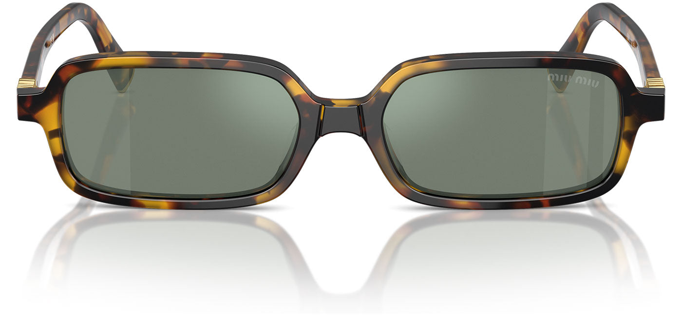 Miu Miu MU 11ZS Sunglasses - Honey Havana / Green Mirror Internal Silver
