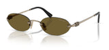 Miu Miu MU A54S Sunglasses - Old Gold / Dark Brown