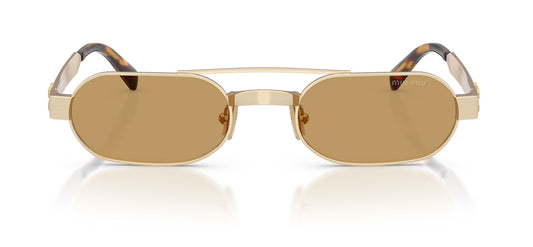 Miu Miu MU B52S Sunglasses - Ancient Gold / Brown