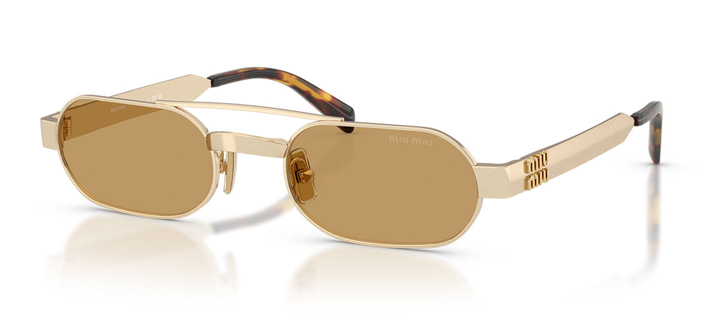 Miu Miu MU B52S Sunglasses - Ancient Gold / Brown