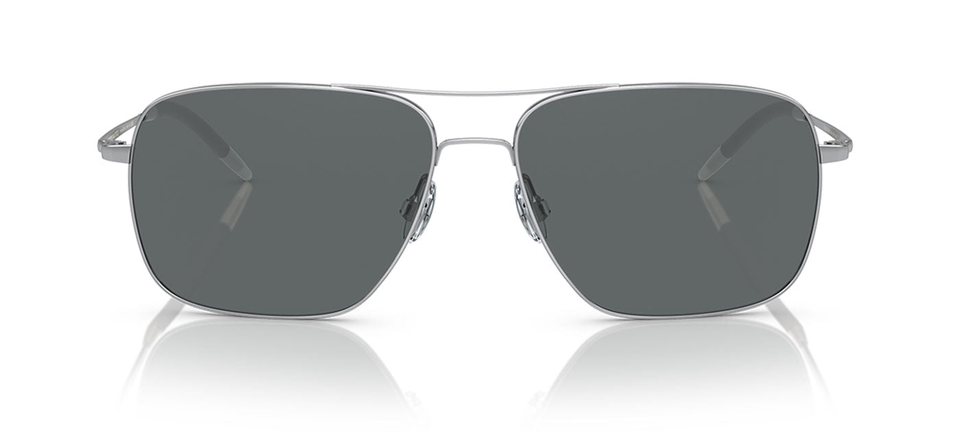 Oliver Peoples OV1150S Clifton Sunglasses - Silver / Dark Grey Polarised